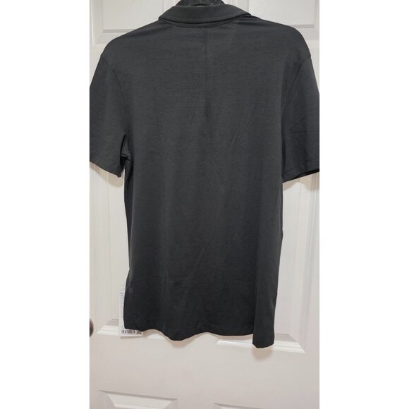Lululemon Black Polo Shirt UPrep Puma Logo Short Sleeve Lightweight Men's Size S - Picture 4 of 7